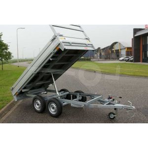 Twins Trailers tandemas achterwaartse kipper aanhangwagen 307x157cm 750kg ongeremd