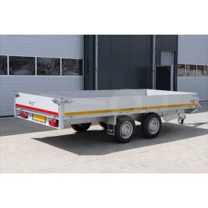 Eduard tandemas plateauwagen 406x180cm met laadvloerhoogte 72cm en bruto laadvermogen 2500kg.