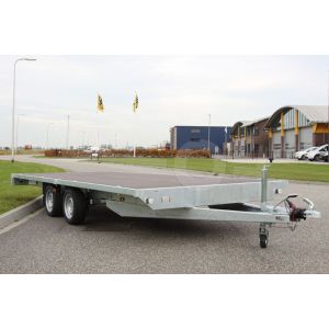 Vlakke plateauwagen zonder borden Eduard 406x180cm met laadvloerhoogte 72cm en bruto laadvermogen 2500kg