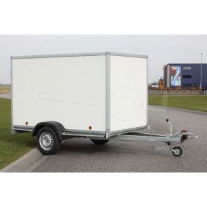 Power Trailer geremde enkelasser gesloten aanhangwagen 200x132x125cm bruto laadvermogen 1350kg