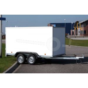 Power Trailer tandemas gesloten aanhangwagen, afmeting 225x125x150cm, bruto laadvermogen 750kg ongeremd