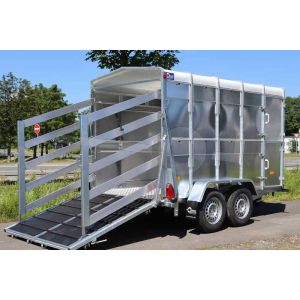 Blyss veetrailer VT3530HT. LxBxH 300x160x186cm. Bruto 3500kg (2634kg netto). Tandemasser. Banden 185R14.