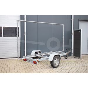 Reclame aanhangwagen, 290x140cm, Bruto 750kg, Enkelas ongeremd